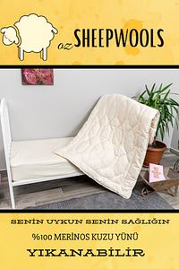 BEBEK YORGAN&PED&YASTIK 3'LÜ SET-%100MERİNOS YÜN İÇ DOLGU - %100 PAMUK DIŞ KUMAŞ -YIKANABİLİR-SAĞLIK ürün fotoğrafı