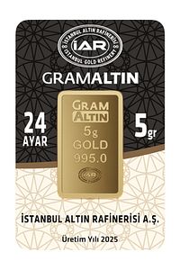 5 Gram Külçe Gram Altın 24 Ayar K000002 ürün fotoğrafı