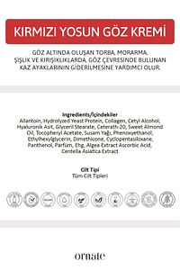 Göz Altı Koyu Görünümü Ve Kırışıklık Karşıtı Nemlendirici Kırmızı Yosun Göz Çevresi Kremi 30 ml ürün fotoğrafı