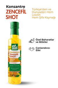 Ginger Shot, Portakal, Limon, Bal Ve C Vitamini Içeren Doğal Karışım Zencefil Shot 350g ürün fotoğrafı