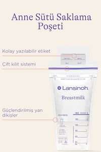 Anne Sütü Saklama Poşetleri 50 Adet ürün fotoğrafı