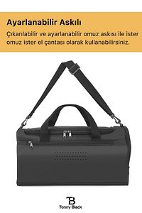Orijinal Unisex Önü Cepli Ayakkabı Bölmeli Geniş Hacimli Seyahat Antrenman Gym Fitness Spor Çantası ürün fotoğrafı