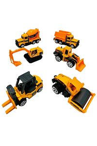 Inşaat Seti metal mini Beton Mikseri Kepçe Yol Düzeltici forklift kamyon (6lı yollanır) ürün fotoğrafı