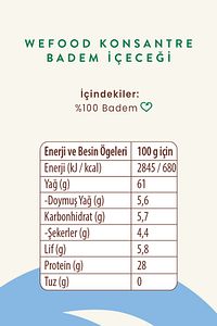 Konsantre Badem İçeceği (%100 Badem) 240 gr ürün fotoğrafı