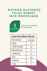 İnce Öğütülmüş Glutensiz Yulaf Ezmesi 300 gr 8683347034826 ürün fotoğrafı