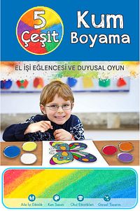 Mavi Paket A4 Boyutu 5 Farklı Kum Boyama Etkinliği Mavi Seri ürün fotoğrafı