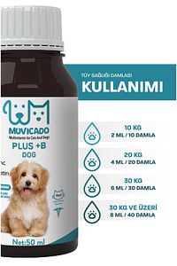 Köpekler Için Tüy Sağlığı Damlası - Plus B - Köpek Tüy Dökülmesini Engelleyici Biotin Damla ürün fotoğrafı