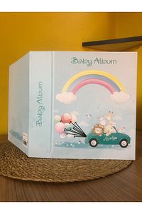 200'lük Baby Desenli Delüks 10x15cm Bebek Fotoğraf Albümü ürün fotoğrafı