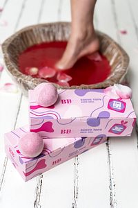 Bathbox 3'lü Banyo Topu Ve Nem Bombası Jakuzi Küvet Manikür Topu Seti 130g Dev Boy - Gül ürün fotoğrafı