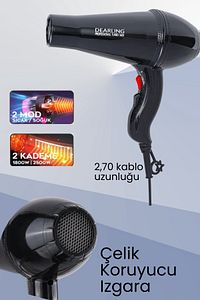 2500w Profesyonel Kuaför Tipi Fön Makinesi | Ac Motor | 2 Isı/hız Ayarı | 2 Yıl Garantili ürün fotoğrafı