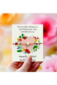 Anneler Günü Hediye Bileklik Kartı (25 Adet) ürün fotoğrafı