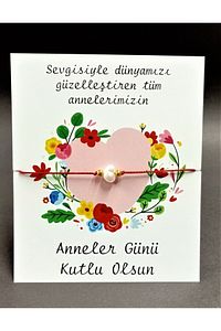 Anneler Günü Hediye Bileklik Kartı (25 Adet) ürün fotoğrafı