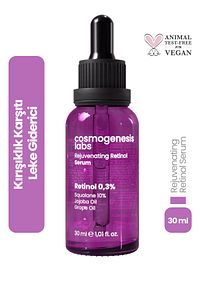 %0.3 Retinol Serum 30ml - Kırışıklık Ve Leke Karşıtı Canlandırıcı Sıkılaştırıcı Vegan (%10 SKUALEN) ürün fotoğrafı