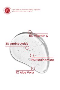 C Vitamini Serum 30ml – Aydınlatıcı, Pürüzsüzleştirici, Ince Çizgi Azaltıcı Vegan (%5 VİTAMİN C) ürün fotoğrafı