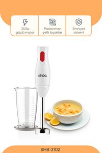 SHB 3102 El blenderi 350 W Beyaz ürün fotoğrafı