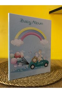 200'lük Baby Desenli Delüks 10x15cm Bebek Fotoğraf Albümü ürün fotoğrafı