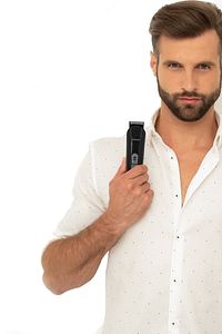 Enerjik 12 In 1 Sıfır Başlıklı Kablolu Kablosuz Hızlı Şarj Paslanmaz Çelik Standlı Erkek Bakım Seti ürün fotoğrafı