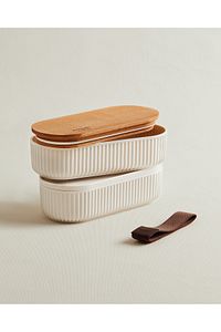 Magou 500ml Ahşap Kapaklı Lunch Box 2'li ürün fotoğrafı