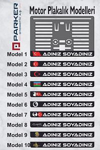 Kişiye Özel Isimli Motor Plakalık ürün fotoğrafı