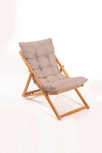 2 1 Nora Şezlong Seti Bahçe-balkon-teras-plaj-kafe Katlanır Set - Vizon ürün fotoğrafı