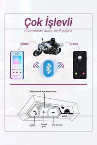 Kask Kulaklık Bt22 Bluetooth Motosiklet Kulaklık 5.0 Bluetooth Intercom Motosiklet Kulaklık ürün fotoğrafı