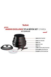 Ingenio Exception Titanyum 6X Büyük Set 12 Parça ürün fotoğrafı
