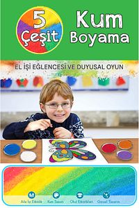 Yeşil Paket A4 Boyutu 5 Farklı Kum Boyama Etkinliği ürün fotoğrafı