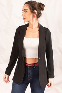 Kadın Siyah Tek Düğmeli Ceket ARM-20K001020 ürün fotoğrafı