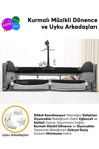 Madre Anne Yanı Park Yatak Oyun Parkı 70x110 Cm Gri-siyah ürün fotoğrafı