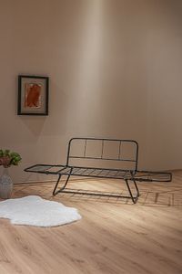 Bhusra Yatak Olabilen Mekanizmalı Ikili Kanepe Kolları Açılan Yataklı Koltuk Füme ürün fotoğrafı