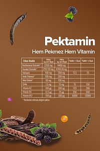 Pektamin - Karadut, Keçiboynuzu Ve Andız Pekmezi Karışımı (Vitamin Takviyeli) ürün fotoğrafı