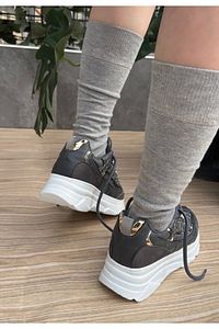 Aleid Gri Cilt Bağcıklı Spor Ayakkabı ürün fotoğrafı
