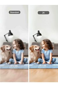 Akıllı Wi-fi Kamera 360° 1296p 2k ürün fotoğrafı