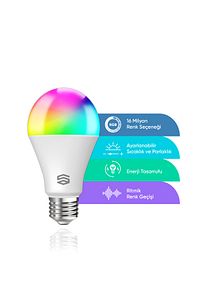 Akıllı Rgb Led Ampul Bluetooth 16m Renk, Ayarlanabilir Parlaklık ürün fotoğrafı