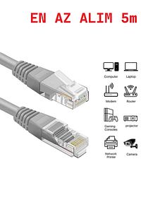 10, 15, 20, 30, 40, 100 Metre 1000mbps Cat6 Internet Kablosu Ethernet ürün fotoğrafı