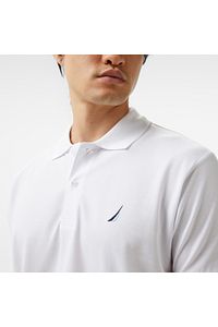 Erkek Beyaz Classic Fit Kısa Kollu Polo Yaka T-shirt ürün fotoğrafı