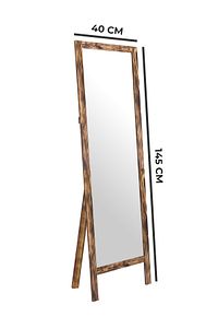 Ayaklı Boy Aynası Masif Doğal Ahşap 145x40 Cm ürün fotoğrafı