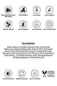 AHA/BHA C Vitamini Tonik | Gözenek Sıkılaştırıcı | Glikolik Asit Salisilik Asit | Tüm Cilt Tipleri ürün fotoğrafı