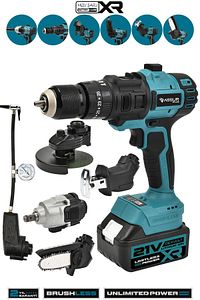 21v 6 Başlıklı Set Taşlama Somun Sıkma Tilki Kuyruğu Dal Budama Vidalama Hava Pompası ürün fotoğrafı