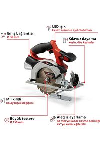 Te-cs 18/150 Li - Solo, Akülü Daire Testere - 4331220 ürün fotoğrafı