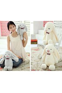 Uyku Arkadaşım Papyonlu Uzun Kulak Bunny Peluş Tavşan 65 Cm ürün fotoğrafı