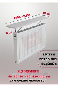 Duvara Montajsız Beyaz Petek Üstü Uçan Raf Dresuar   80*18 cm ürün fotoğrafı