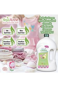 2'li Set-1500 ml Organik Aloe Veralı Kokusuz Bebek Çamaşır Temizleyici ( 1500 ml X 2 Adet ) ürün fotoğrafı