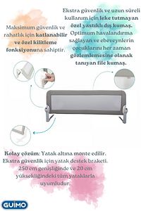 Guimo Bebek Güvenlik Yatak Bariyeri 150cm ürün fotoğrafı