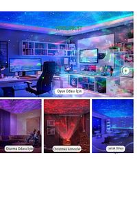 Dinozor Ambiyans Galaxy Projektör Projeksiyon Gece Lambası Bluetooth Hoparlör Çocuk Odası Yetişkin ürün fotoğrafı