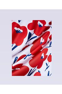 Kırmızı Beyaz Desenli 90x90 Eşarp ürün fotoğrafı
