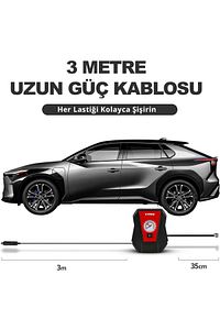 Kb100 12volt 100 Psı Analog Göstergeli Hava Lastik Şişirme Pompası ürün fotoğrafı