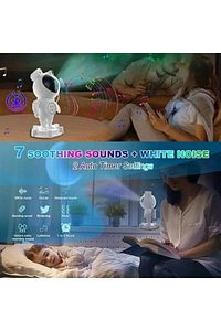 Astronot Robot Tasarım Bluetooth Hoparlör Gökyüzü Gece Lambası Projektör Zamanlama Kumandalı ürün fotoğrafı