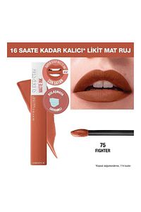 Super Stay Matte Ink Unnude Likit Mat Ruj - 75 Fighter - Kahverengi ürün fotoğrafı