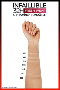 L'oréal Paris Infaillible 32h Fresh Wear C Vitaminli Fondöten - 130 True Beige ürün fotoğrafı